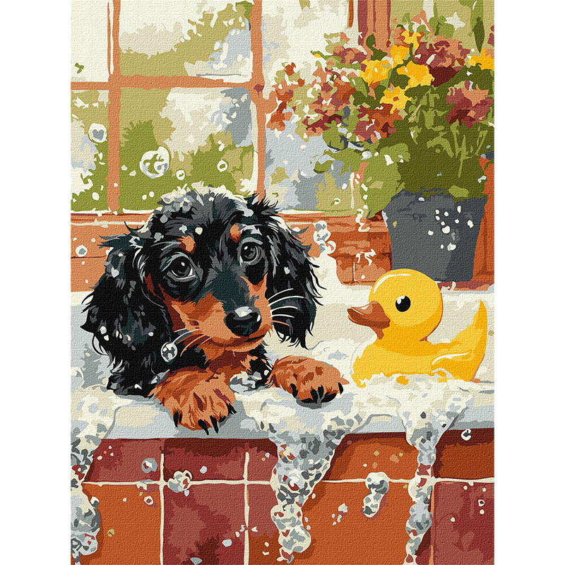 Картина за номерами "Купання з качечкою" ©art_selena_ua KHO6811, 30х40 см Вінниця - фото 1