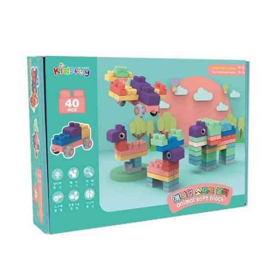 Мягкий силиконовый конструктор для детей Soft rubber building blocks 40 шт Киев