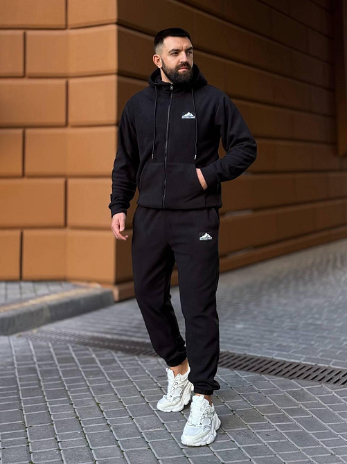 Мужской костюм из флис- полара L-XL, Чорний Одеса - фото 6