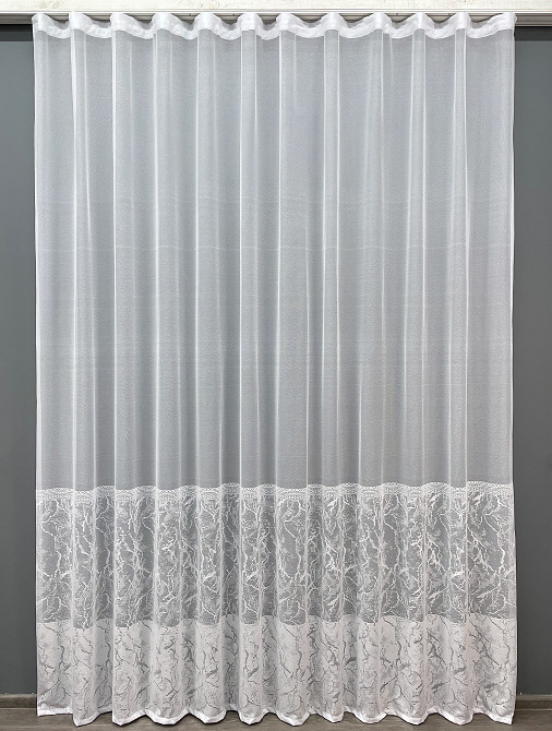 Тюль VR-Textil 1427т Greta Жаккард Белый 350х270 см (42-0423) Киев - изображение 3