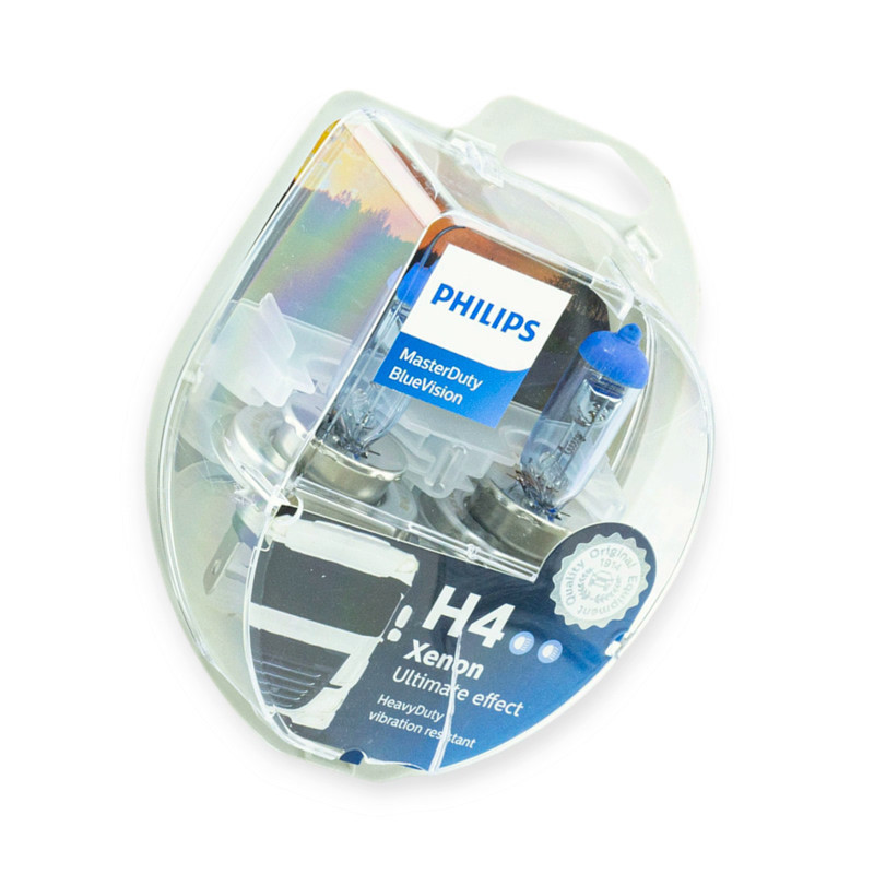 Автолампа 24V 75, 70 (43) PHILIPS Master Duty Blue Vision 4000K (2шт) H4 Мукачево - фото 1