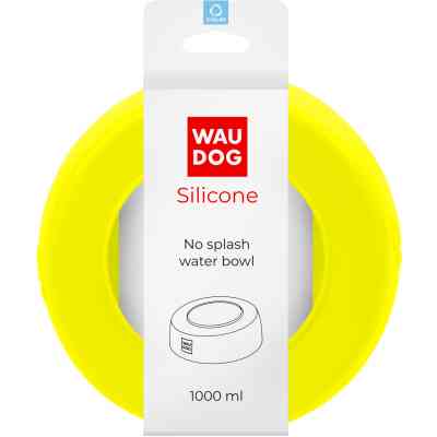 Посуда для собак WAUDOG Silicone Миска-непроливайка 1 л желтая (50798) Винница