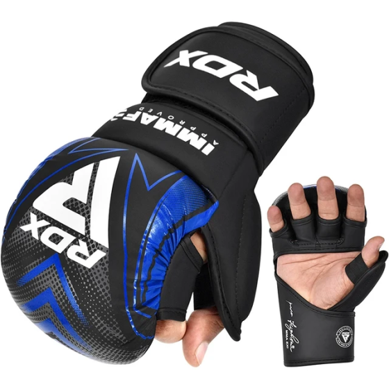 Рукавиці для ММА (Греплінгові рукавички) RDX схвалено IMMAF XL Blue Каменское