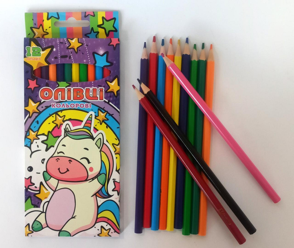 Олівці кольорові 12 кол. 