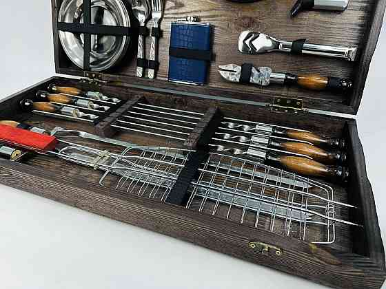 Подарок для мужчины Набор подарков шампуров ручной работы ШАШЛЫЧНИК HAPPY DAYS Тернополь