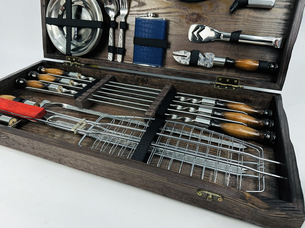 Подарок для мужчины Набор подарков шампуров ручной работы ШАШЛЫЧНИК HAPPY DAYS Тернополь - изображение 4