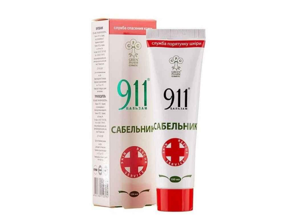 Бальзам 911 Сабельник 100мл ТМ Green Pharm   Solmir Киев - изображение 1