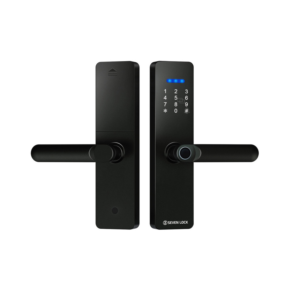 Розумний дверний біометричний замок SEVEN LOCK SL-7740BF black Київ - фото 3