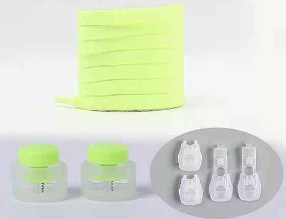 Шнурки еластичні без зав'язок з пластиковими фіксаторами Салатовий Смела