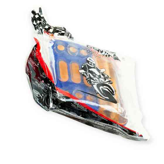 Гумка водія мопед Дельта силікон сині (з хром вставкою) підніжок Мукачево