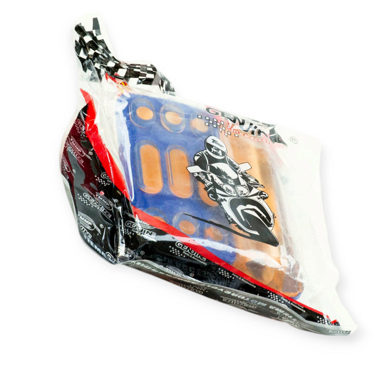 Гумка водія мопед Дельта силікон сині (з хром вставкою) підніжок Мукачево - фото 1