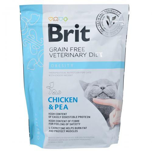 Сухий корм Brit GF VetDiet Cat Obesity для кішок, за за зайвої ваги та ожиріння, з куркою та горохом, 400 г Київ - фото 3
