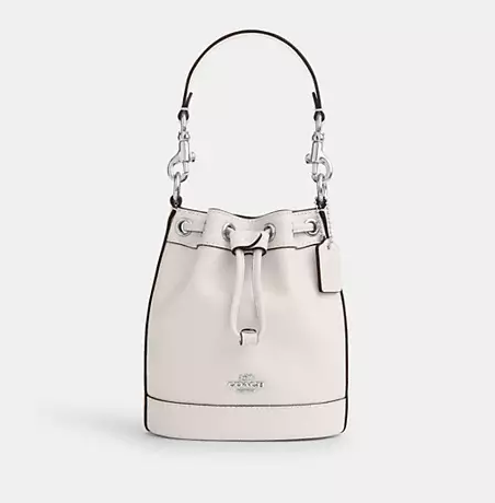 Жіноча шкіряна сумка Bucket Bag (Біла) Вінниця - фото 1
