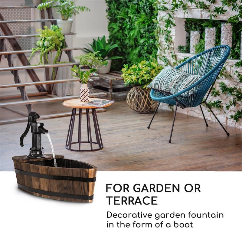 Садовый фонтан Starnberg 12W насос с ручкой из чугуна дерево коричневый (Германия, читать описание) Ровно - изображение 6