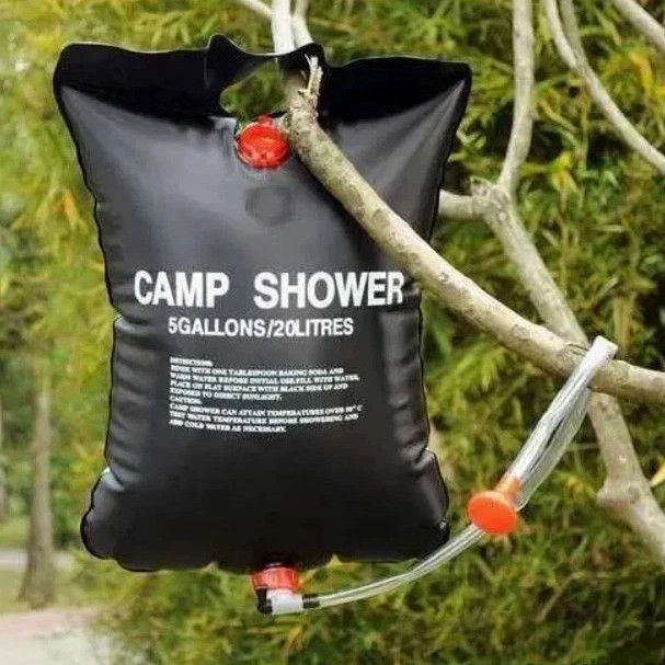Походный туристический душ 20л 50°C CAMP SHOWER 41x60 см, кемпинговый душ с шнуром и крюком для подверса FG-80 Львов - изображение 1