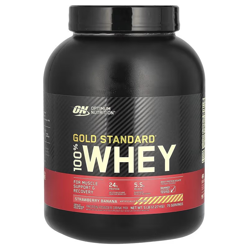 Протеин Optimum Nutrition Gold Standard 100% Whey 2.27 kg, Strawberry Banana Луцк - изображение 1