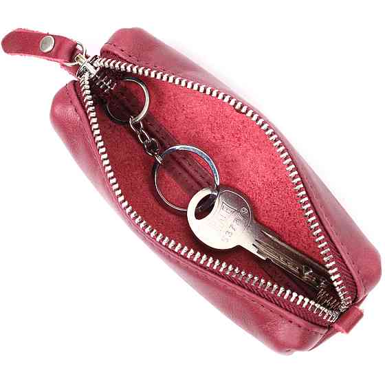 Жіноча шкіряна ключниця GRANDE PELLE 16790 Бордовий Київ
