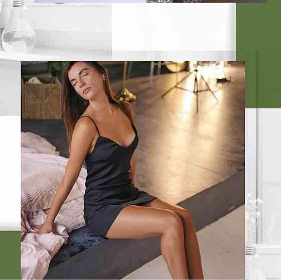 Женская ночная рубашка атласная на регулируемых брительках Черный M Харьков