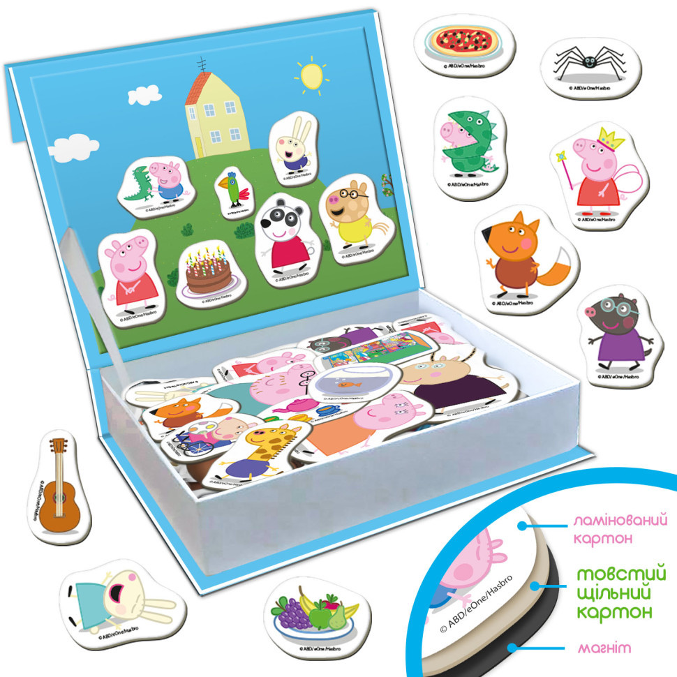 Набір магнітів "Магнітна історія Сім'я Пеппи" МЕ 5031-15, 68 магнітних деталей Вінниця - фото 4