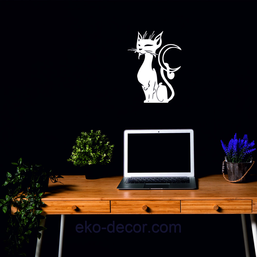 Декоративне настінне 3D Панно «Кіт» Декор на стіну з об'ємом Київ - фото 4