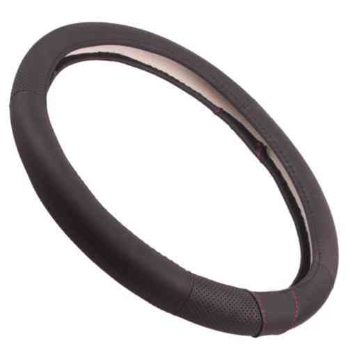 Шкіряний перфорований чохол на кермо VLOD-L2031 BK M чорний з боковинами Харків