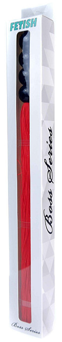 Силиконовый флогер ( длина 37 см ) Fetish Boss Series - Silicone Whip Red 14