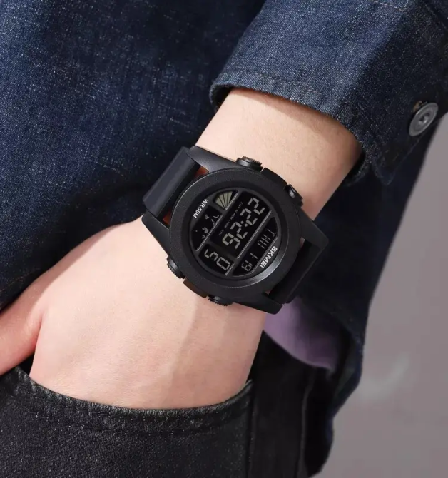 Чоловічий спортивний годинник Skmei 1906 Чорний циферблат Вінниця - фото 5