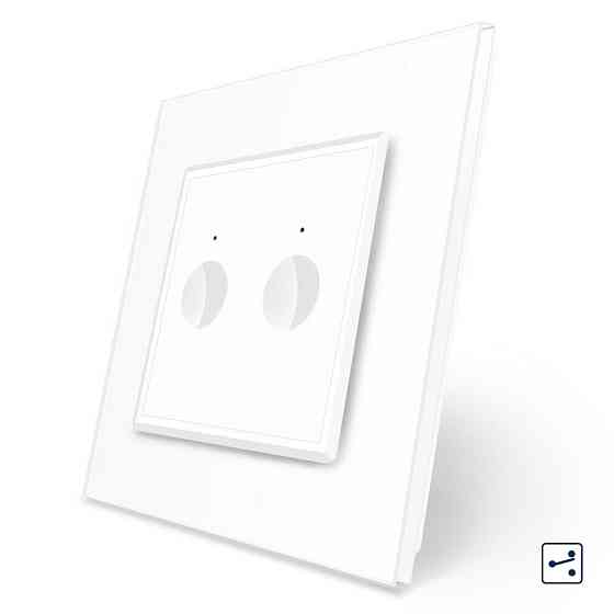 LIVOLO Сенсорний прохідний/перехресний вимикач Sense 2 сенсора Livolo білий (722000411) Коломыя