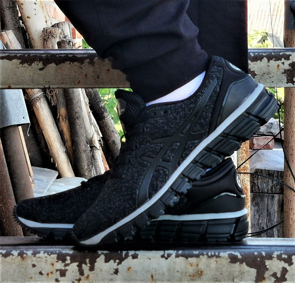 Кроссовки Asics GEL Чёрные Мужские Асикс Гель (размеры: 41,42,43,44,45,46) Видео Обзор Днепр - изображение 2