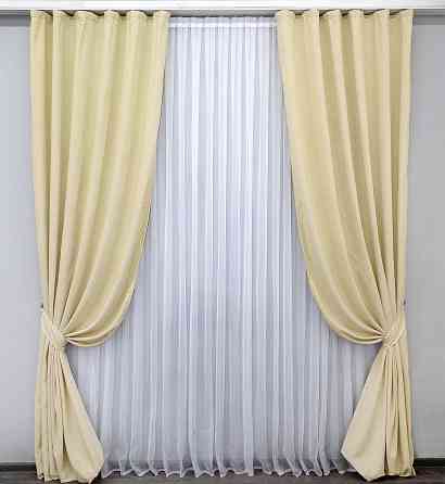 Шторная ткань микровелюр SPARTA высота 3м цвет кремовый 844ш Киев