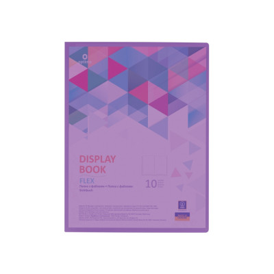 Папка с файлами Optima А4 с 10 файлами "FLEX", фиолетовая (O32121-12) Винница - изображение 1