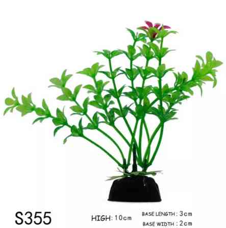 Штучні водорості в акваріум та тераріум зелені - висота 10см, пластик Київ