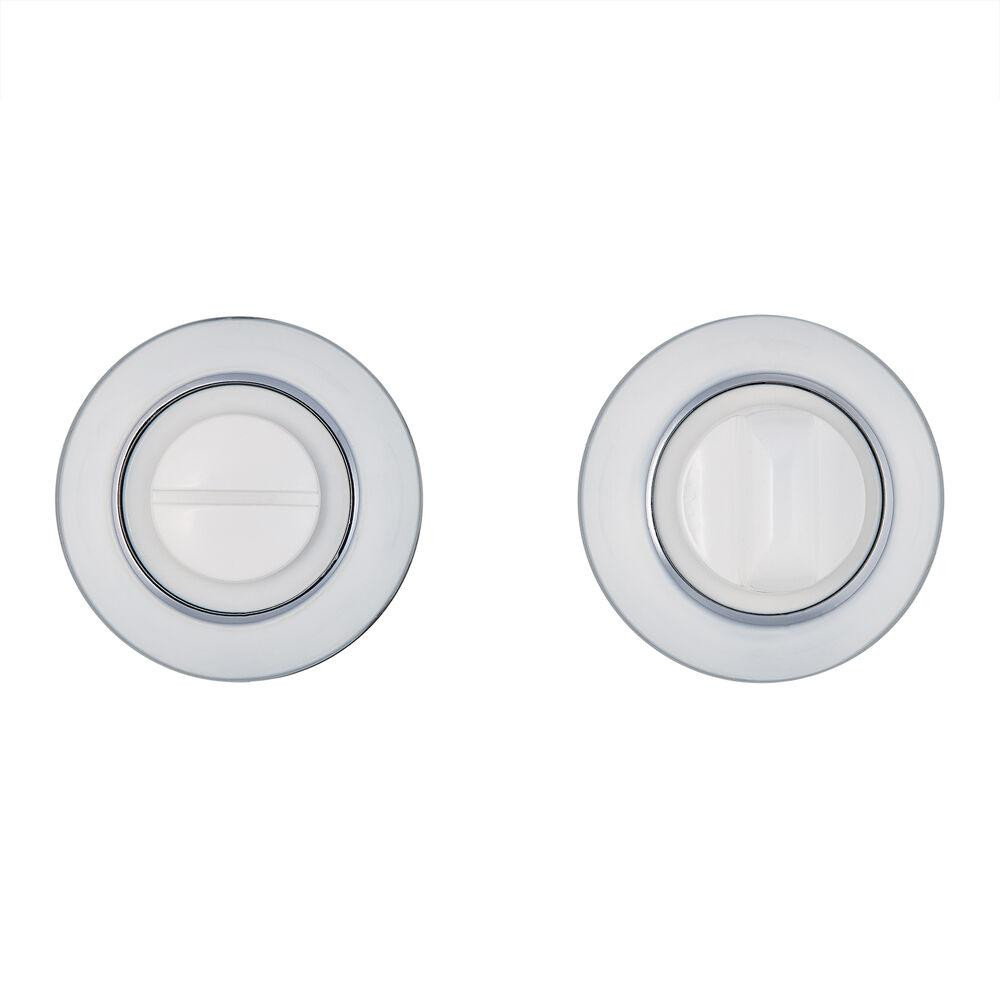 Сантехнический фиксатор Gavrohe A5-WC White/CP (накладка на дверь санузла с поворотником) белый/ хром Киев - изображение 1