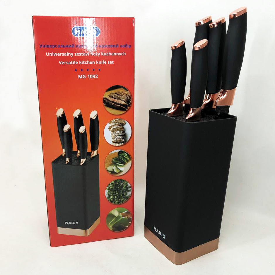 Набір металевих ножів, Набір кухонних ножів преміум, Кухонний ніж з нержавіючої сталі металевий FG-92 Львів - фото 12
