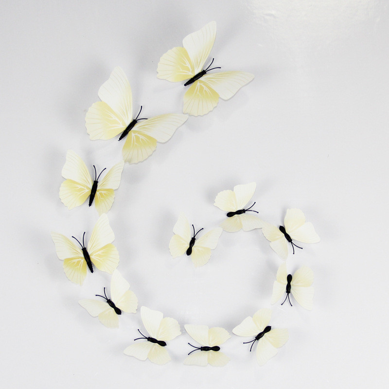 Бабочки на магнитах декоративные 12 штук бело-бежевый Киев - изображение 3