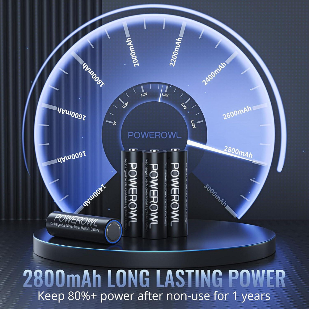 Акумуляторні батареї типу AA 2800 мА·год POWEROWL 10шт (товар з вітрини) Луцьк - фото 3