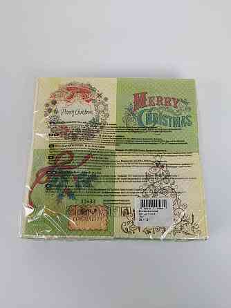 Новорічна серветка (ЗЗХЗЗ, 16 шт.) La Fleur "Вінтажна ялинка" (664) (1 пачка) Харків