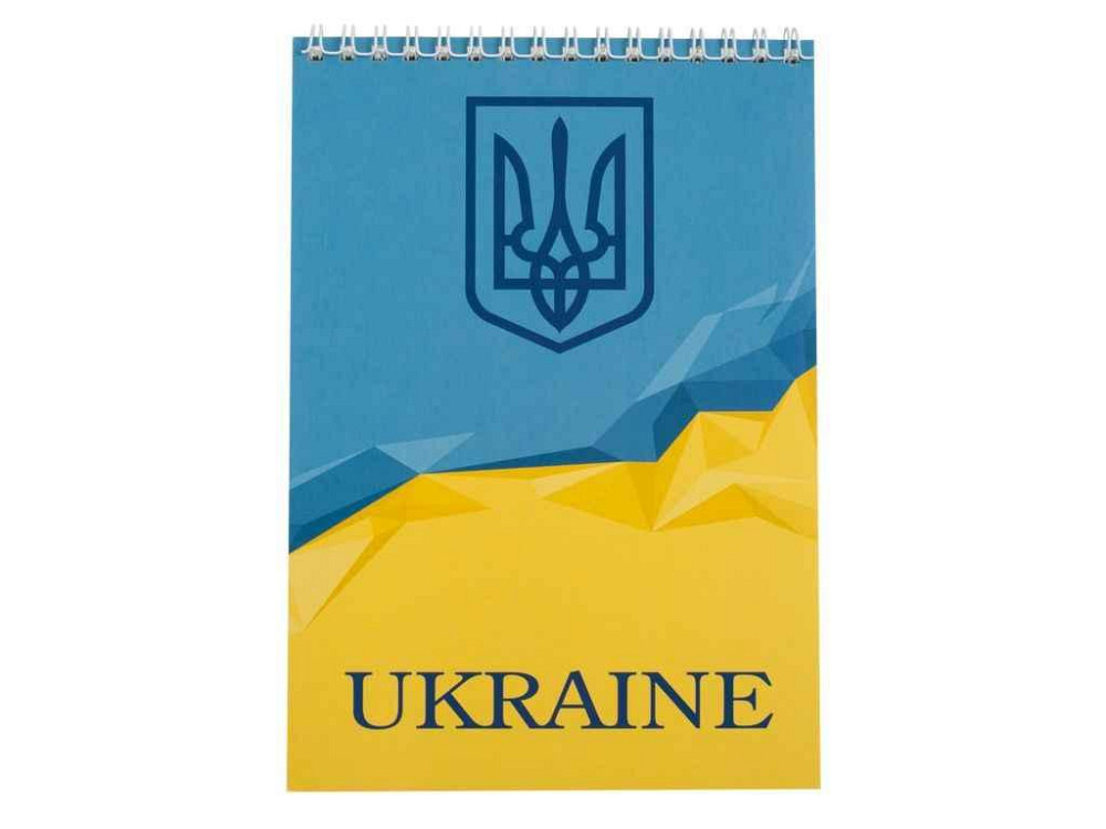 Блокнот на пруж. UKRAINE, А-5, 48л., клетка, голубик BM.24545104-14 ТМ Buromax Киев - изображение 1
