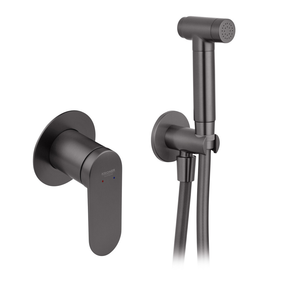Набір для гігієнічного душу зі змішувачем Kroner Element 211234-5301 Київ - фото 1