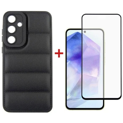 Чохол до мобільного телефона Dengos Kit for Samsung Galaxy A55 5G case + glass (Black) (DG-KM-57) Вінниця - фото 1
