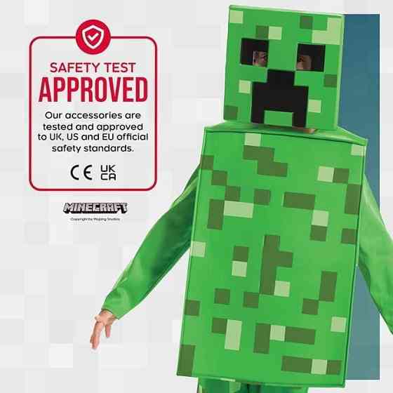 Костюм дитячий Minecraft Creeper з маскою і комбінезоном на 4-6 років, косплей Майнкрафт Кріпер, под Київ