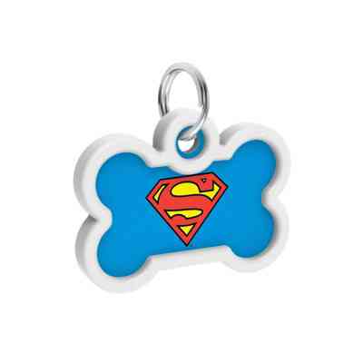 Адресник для тварин WAUDOG Smart ID з QR паспортом "Супермен-герой" кістка 40х28 мм (0640-1009) Вінниця