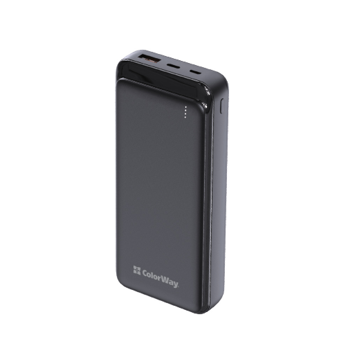 Павербанк 20000 mAh ColorWay CW-PB200LPG3BK-PD 20W QC+PD slim чорний Житомир