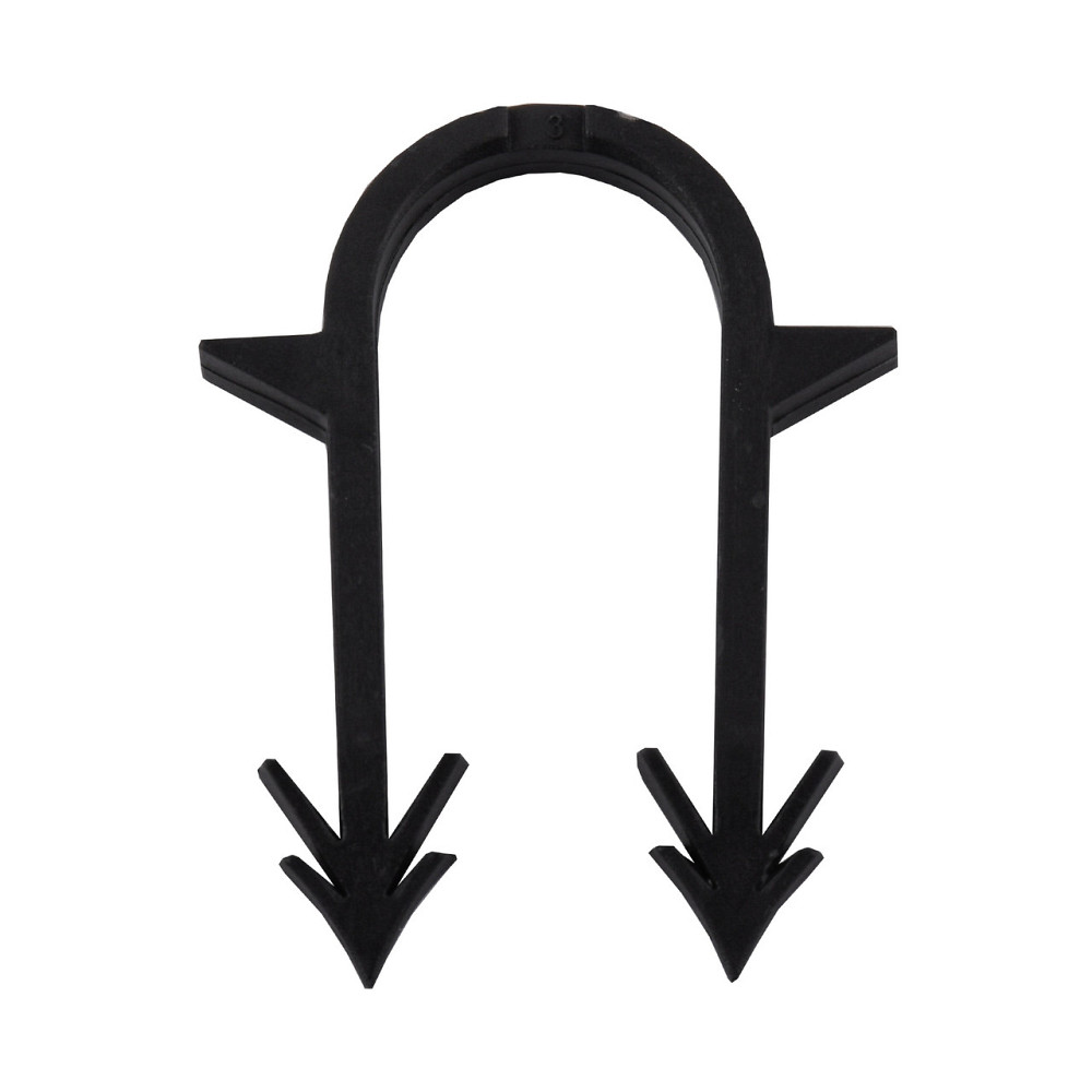 Такерная гарпун-скоба для крепления трубы ТП Ø16-20 длина 50мм черная (572шт) Киев - изображение 1