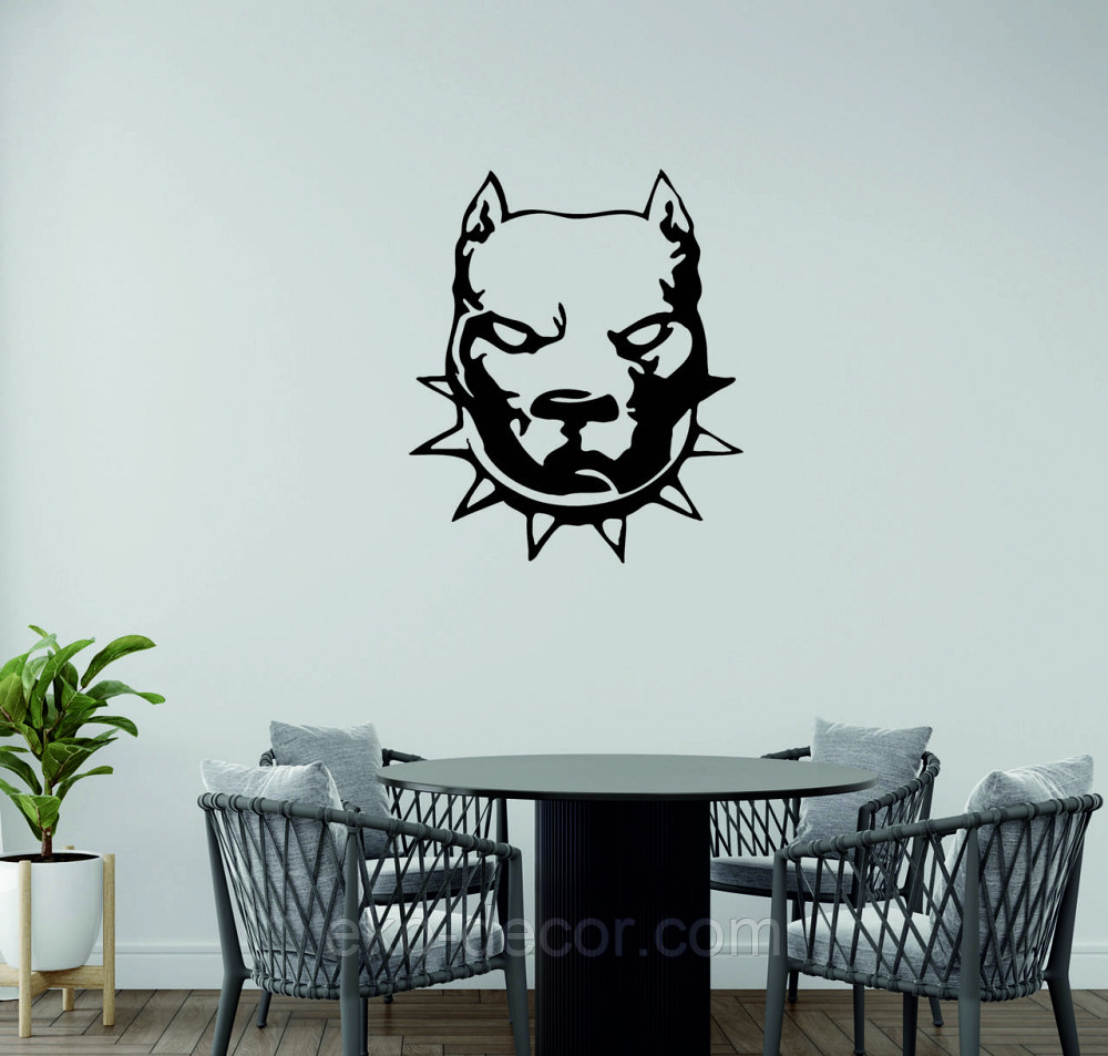 Декоративне настінне Панно «Пітбуль», Декор на стіну 110*93 см, Чорний Київ - фото 7