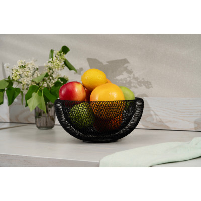 Фруктовниця Ardesto Midori 25х25х12см, метал, чорний (AR0902B) Вінниця - фото 3
