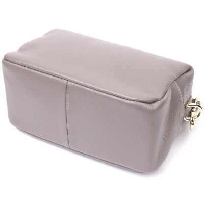 Сумка Vintage Женская с двумя ремнями из натуральной кожи Серая (22275) Винница - изображение 7