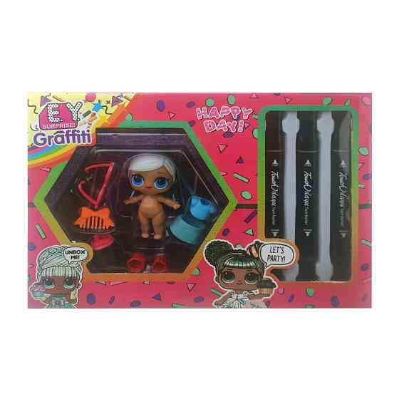 Дитяча лялька "LQL" EY2413 з маркерами  Блондинка в блакитному платті Вінниця