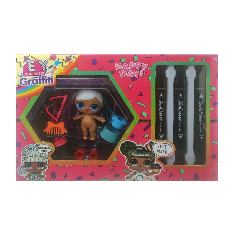 Дитяча лялька "LQL" EY2413 з маркерами  Блондинка в блакитному платті Вінниця - фото 1