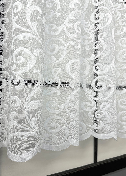 Коротка тюль, висотою 1,2м, жаккард колір білий 795т Київ - фото 6